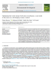 Optimizing the water energy food nexus in Lebanon: a case study of the nexus in a developing country context