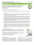 Agricultural water management under water scarcity in Algeria: practices and future perspectives