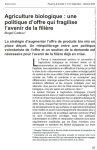 Agriculture biologique : une politique doffre qui fragilise lavenir de la fili&egrave;re