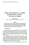 Wage determination in a rapidly growing labour market: the case of Jordan