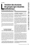 L'&eacute;volution des structures des groupes agroindustriels multinationaux pendant le dernier quart du XXe si&egrave;cle