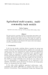 Agricultural multi-country, multi-commodity trade models