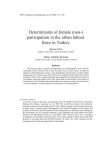 Determinants of female (non-) participation in the urban labour force in Turkey