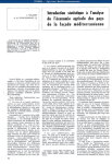 Introduction statistique &agrave; l'analyse de l'&eacute;conomie agricole des pays de la fa&ccedil;ade m&eacute;diterran&eacute;enne