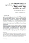 La multifuncionalidad de la agricultura: aspectos econ&oacute;micos e implicaciones sobre la pol&iacute;tica agraria