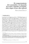 El comportamiento del consumidor y la demanda de aceites vegetales en Espa&ntilde;a: oliva virgen versus oliva/girasol