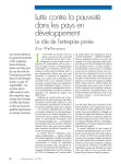 Lutte contre la pauvret&eacute; dans les pays en d&eacute;veloppement : le r&ocirc;le de l'entreprise priv&eacute;e [En ligne en anglais]