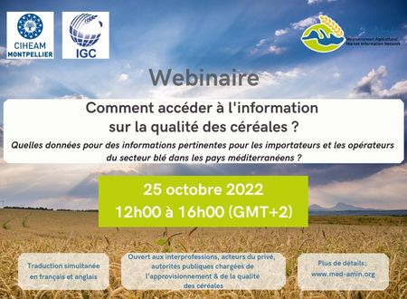 Webinaire « Comment obtenir des informations sur la qualité du blé? »