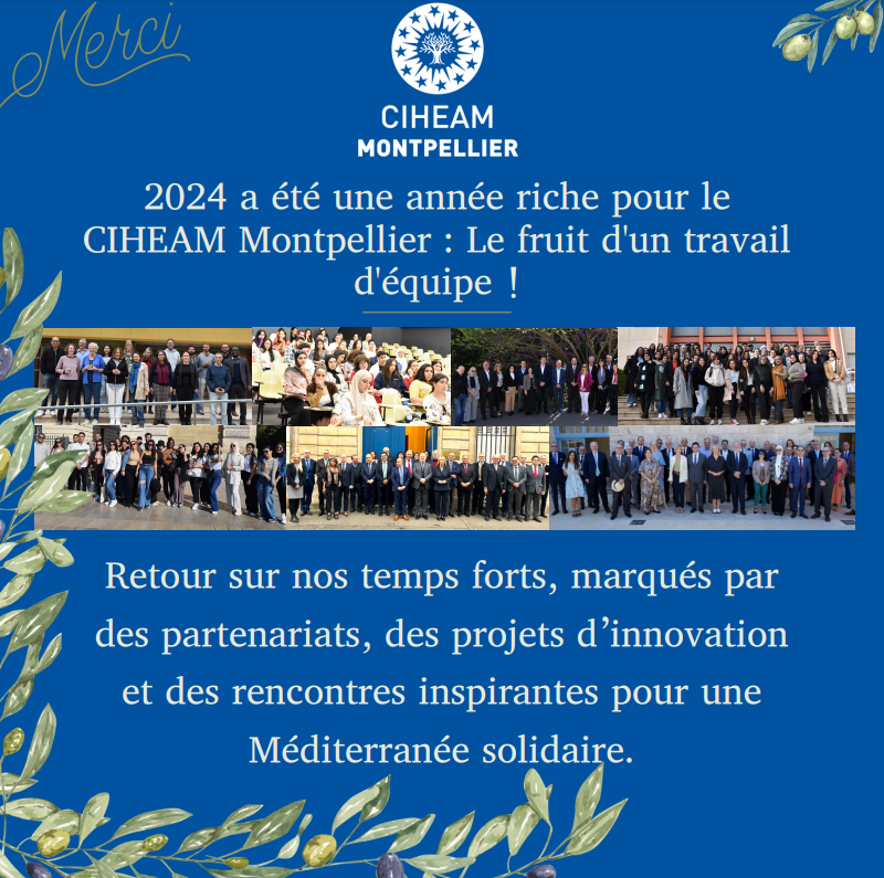 Découvrez la rétrospective 2024 du CIHEAM Montpellier : une année riche en projets, en partenariats et en engagements pour la Méditerranée !