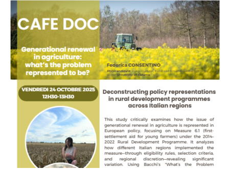 Invitation by CIHEAM Montpellier: Café Doc on October 24, 2025 at 12.30pm – What’s the problem represented to be?